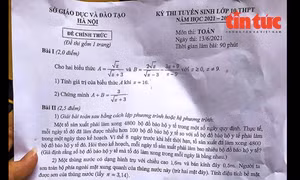 Gợi ý đáp án đề Toán thi vào lớp 10 THPT tại Hà Nội