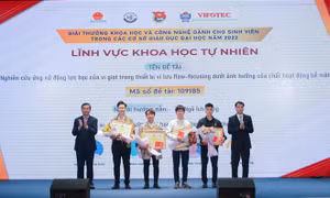 Nhiều đề tài đạt giải thưởng khoa học công nghệ dành cho sinh viên có tính ứng dụng cao