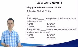 Cách làm bài 'đại từ quan hệ' trong đề thi Tiếng Anh vào lớp 10