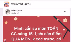 Làm bài hộ, thi hộ online- 'tiền mất tật mang'