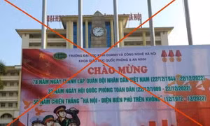 Bộ Giáo dục và Đào tạo thông tin về pano có hình quốc kỳ nước ngoài không phù hợp 