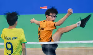Những hình ảnh đặc sắc môn đá cầu tại Hội khỏe Phù Đổng toàn quốc lần thứ X