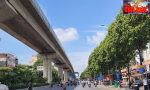 Bóng râm của tuyến đường sắt tỏa suốt chiều dài dự án có giá trị nhất cho người đi đường trong những ngày trời nắng nóng gay gắt.