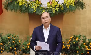 Thủ tướng Nguyễn Xuân Phúc phát biểu. Ảnh: Thống Nhất/TTXVN.