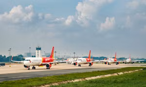 Đội máy bay Vietjet.