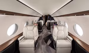 Cận cảnh nội thất của phi cơ Gulfstream sắp bay trên bầu trời Việt Nam.