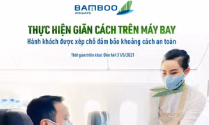Giãn cách chỗ ngồi trên máy bay, đảm bảo an toàn tuyệt đối cho hành khách.