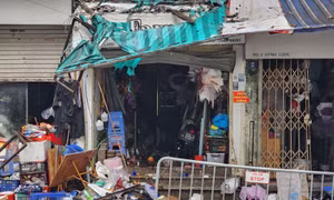 Hiện trường vụ cháy.
