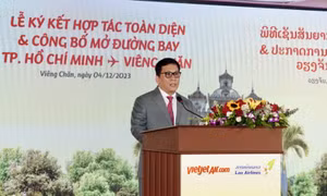 Ông Đinh Việt Phương – Tổng Giám đốc Vietjet phát biểu tại sự kiện