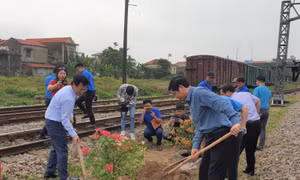 Đường sắt phát động phong trào “Đường tàu - Đường hoa".