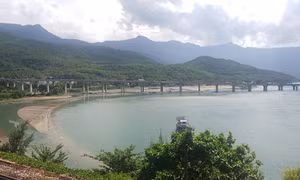 Toàn cảnh đường dẫn vào phía Bắc Hầm đường bộ Hải Vân 2.
