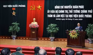 Thủ tướng Nguyễn Xuân Phúc phát biểu tại buổi làm việc. Ảnh: Thống Nhất/TTXVN.
