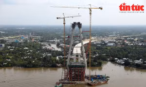 Cầu Mỹ Thuận 2 nối 2 tỉnh Tiền Giang - Vĩnh Long hoàn thành trong năm 2023.