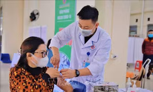 Quảng Ninh tiêm nhắc lại, bổ sung vaccine COVID-19. Ảnh: TTXVN.
