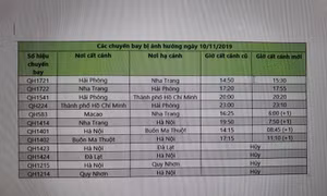 Thêm hãng Bamboo Airways điều chỉnh lịch bay vì bão Nakri đổ bộ miền Trung