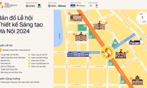 Bản đồ Lễ hội Thiết kế Sáng tạo Hà Nội 2024.