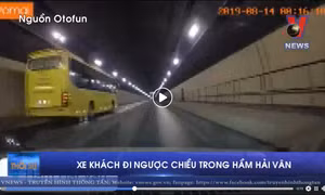 Xử nghiêm xe khách đi ngược chiều tốc độ cao trong hầm Hải Vân