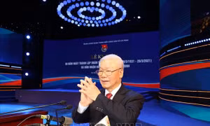 Tổng Bí thư, Chủ tịch nước Nguyễn Phú Trọng phát biểu tại Lễ kỷ niệm. Ảnh: Trí Dũng/TTXVN.