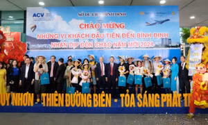Hàng không đón những vị khách đầu tiên năm 2024 từ khắp mọi miền.