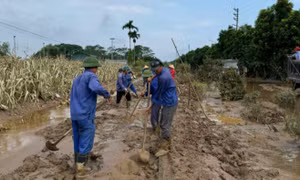 Đơn vị đường sắt đang tập trung nguồn lực khẩn trương sửa chữa để sớm thông tuyến đường sắt.