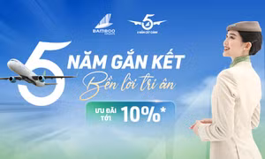 Chương trình ưu đãi “5 năm gắn kết, bền lời tri ân” cảu Bamboo Airways. 