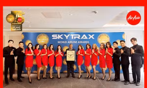 AirAsia là hãng hàng không giá rẻ tốt nhất thế giới của Skytrax năm thứ 15 liên tiếp.