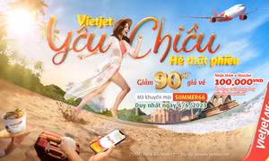 Ngày đôi yêu chiều, Vietjet giảm 90% cực phiêu!
