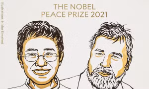 Giải Nobel Hòa bình năm 2021 thuộc về hai nhà báo Maria Ressa và Dmitry Muratov