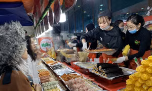Phiên chợ Giáng sinh độc đáo với hàng trăm món ngon
