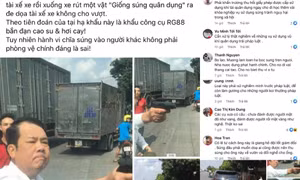 Cộng đồng mạng bất bình với hình ảnh người đàn ông cầm súng đe dọa ở Bắc Ninh 