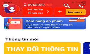 Thay đổi thông tin trực tiếp trên App và Web EVNHCMC