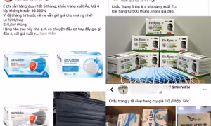 Khẩu trang y tế xuất hiện nhiều trên ‘chợ mạng’