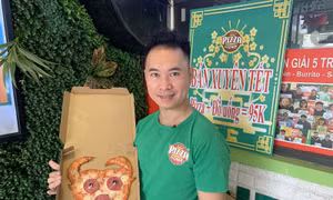 Sáng tạo bánh pizza Tân Sửu lấy cảm hứng từ con trâu