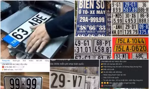 Biển số xe giả rao bán tràn lan trên mạng xã hội