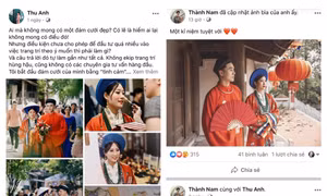 Cô dâu chú rể mặc cổ phục trong ngày cưới thu hút cộng đồng mạng