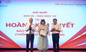 Báo Tin tức và Dân tộc giành giải Nhất giải Báo chí viết về Du lịch TP Hồ Chí Minh