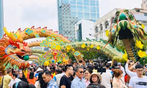 TP Hồ Chí Minh: Người dân đổ về Đường hoa Nguyễn Huệ vui chơi trong sáng 29 Tết