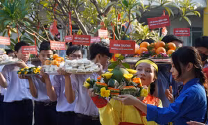 TP Hồ Chí Minh: Nhiều trường học long trọng tổ chức lễ Giỗ tổ Hùng Vương
