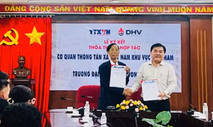 Cơ quan TTXVN khu vực phía Nam và Trường Đại học Hùng Vương TP Hồ Chí Minh ký kết hợp tác