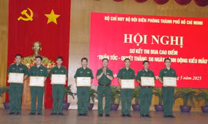Bộ đội Biên phòng TP Hồ Chí Minh khen thưởng tập thể, cá nhân xuất sắc 