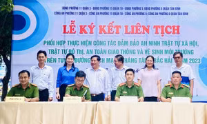 TP Hồ Chí Minh: Kí kết liên tịch đảm bảo an toàn giao thông, an ninh trật tự