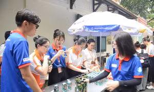 TP Hồ Chí Minh: Sinh viên tình nguyện nhiệt tình tiếp sức thí sinh trong chiều 25/6