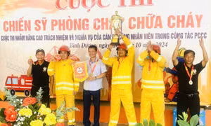 Sôi nổi cuộc thi ‘Chiến sĩ PCCC Công ty TNHH sơn công nghiệp Thái Dương’