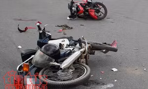 Hai mô tô đối đầu khiến 3 người bị thương vong