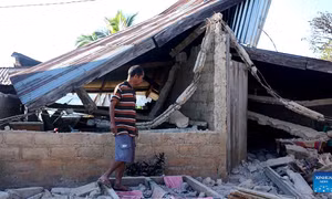 Indonesia khẩn trương tìm kiếm người sống sót sau trận động đất độ lớn 7,7