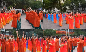 Xác lập kỷ lục số lượng phụ nữ đồng diễn dân vũ áo dài nhiều nhất Việt Nam