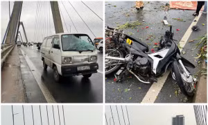 Một người bán hoa tử vong trên cầu Nhật Tân 