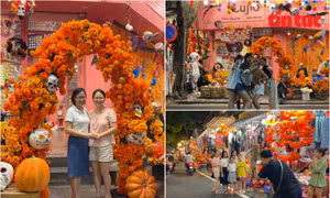 Phố Hàng Mã rực rỡ sắc màu trước lễ Halloween