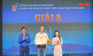 Trao Giải báo chí toàn quốc về công tác Đoàn và phong trào thanh thiếu nhi năm 2025