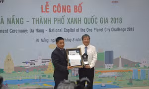 Thành phố xanh quốc gia của Việt Nam là Đà Nẵng
